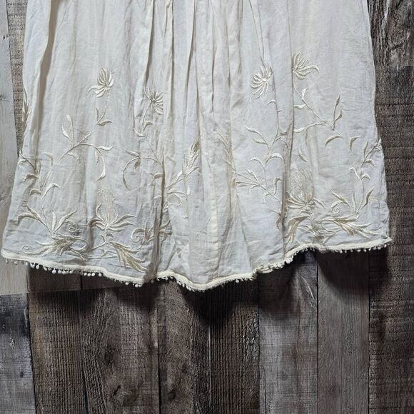 Made by Voyage Inde Cream Embroidered Tunic Tank Top - Picture 4 of 6